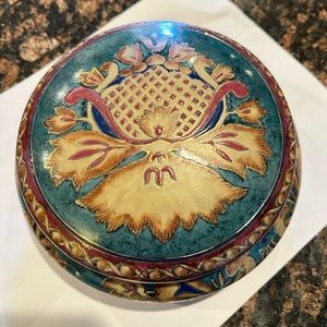 Vintage Ceramic Chinoiserie Box, Vintage